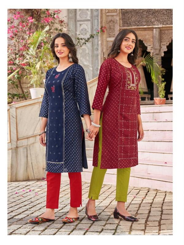 Majisha Destiny 1 Designing Rayon Kurtis Collection